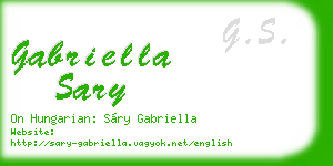 gabriella sary business card